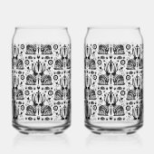 Rabbit Nordic Scandinavian Folk Art Blikvorm Glas (Achterkant)