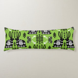 Rabbit Nordic Scandinavian Folk Art Lichaamskussen