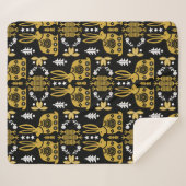 Rabbit Nordic Scandinavian Folk Art Sherpa Deken (Voorkant (horizontaal))