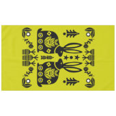 Rabbit Nordic Scandinavian Folk Art Tablecloth Tafelkleed (Voorkant (Horizontaal))
