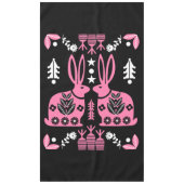 Rabbit Nordic Scandinavian Folk Art Tafelkleed (Voorkant)