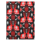 Rabbit Nordic Scandinavian Folk Art Tafelkleed (Voorkant)