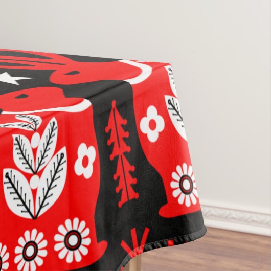 Rabbit Nordic Scandinavian Folk Art Tafelkleed (Voorbeeld)