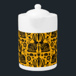 Rabbit Nordic Scandinavian Folk Art Theepot<br><div class="desc">Noordse en Scandinavische geïnspireerde originele volkskunst design. ©Copyright VERHEFFEN. Zazzle | HGI RB. Alle rechten voorbehouden.</div>
