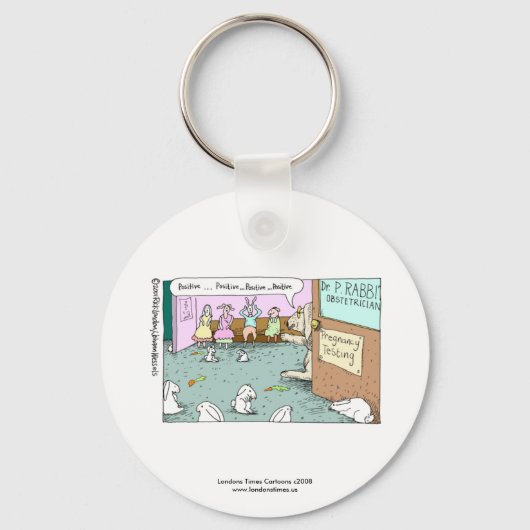 Rabbit OBGYN's Funny Sleutelhanger (Voorkant)