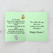 Rabbit of the Egg Easter Kaart (Binnen)