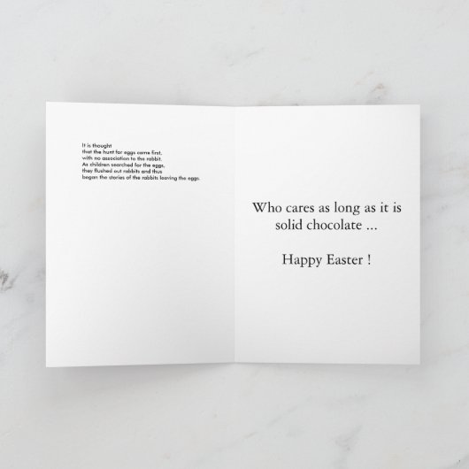 Rabbit of the Egg Easter Kaart (Binnen)