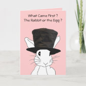 Rabbit of the Egg Pink Easter Kaart (Voorkant)