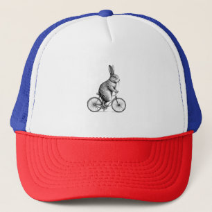 Rabbit On A Bike Bunny Fietsen Fietsen Fietsen Man Trucker Pet