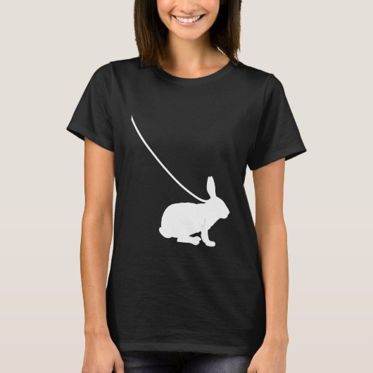 Rabbit on a Leash Bunny Hare Pet Animal Cute T-shirt (Voorkant)