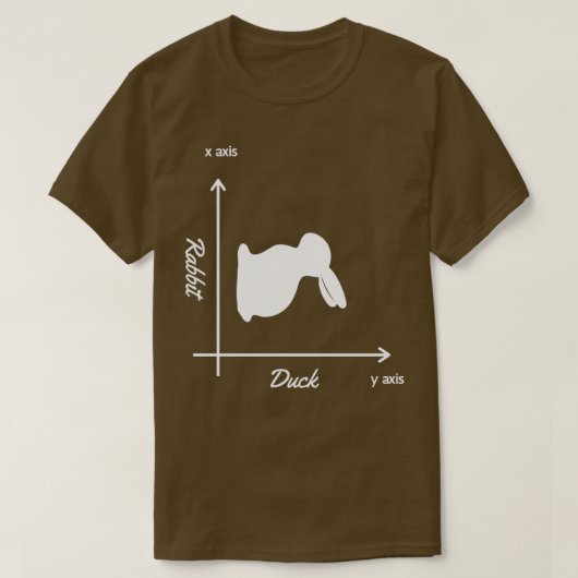 Rabbit or Duck Optical Illusion Math Philosophy Ge T-shirt (Design voorkant)