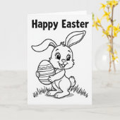 Rabbit Oval Pattern Celebration Card Kaart (Gele Bloem)