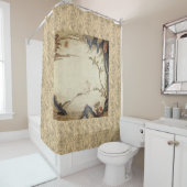 RABBIT OVER EEN VOLLEDIGE MOON SHOWER CURTATIE DOUCHEGORDIJN (In situ)