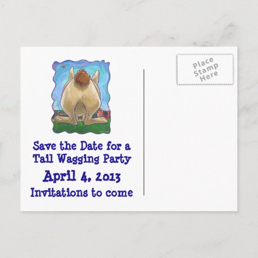 Rabbit Party Center Aankondigingskaart (Achterkant)