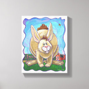 Rabbit Party Center Canvas Afdruk