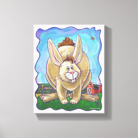 Rabbit Party Center Canvas Afdruk (Voorkant)