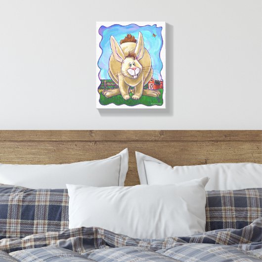 Rabbit Party Center Canvas Afdruk (Insitu (Slaapkamer))