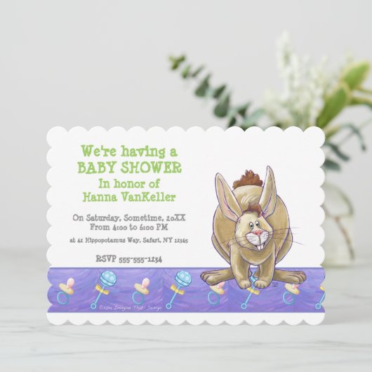 Rabbit Party Center Kaart (Staand voorkant)