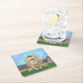 Rabbit Party Center Kartonnen Onderzetters (Insitu)