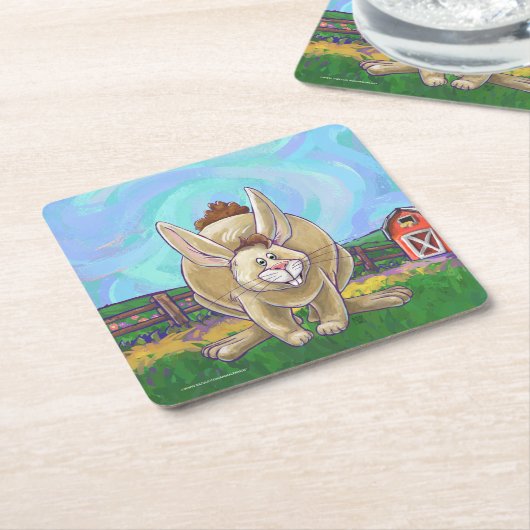 Rabbit Party Center Kartonnen Onderzetters (Schuin)