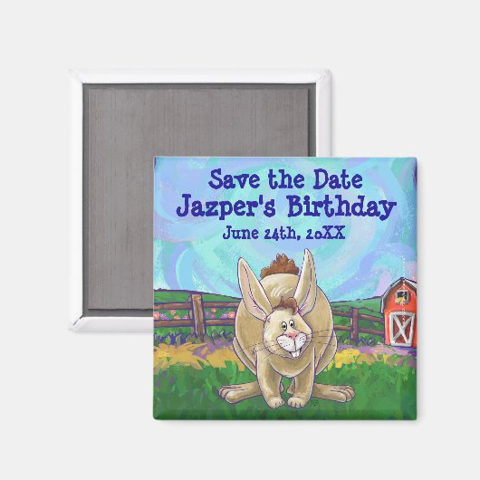 Rabbit Party Center Magneet (Voorkant / Achterkant)