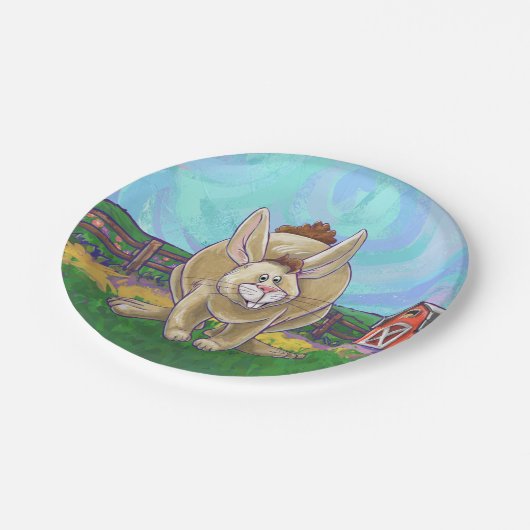Rabbit Party Center Papieren Bordje (Gekanteld)