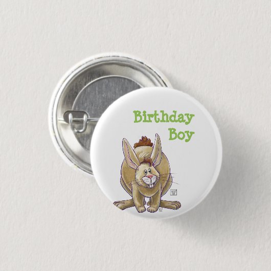 Rabbit Party Center Ronde Button 3,2 Cm (Voorkant /achterkant)