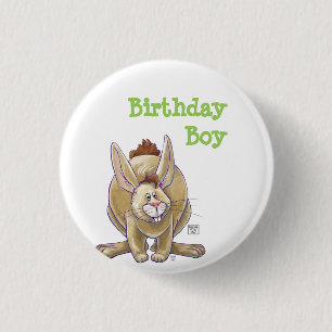 Rabbit Party Center Ronde Button 3,2 Cm