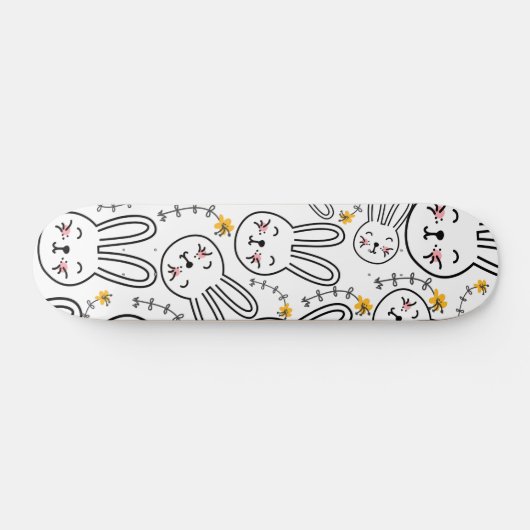 Rabbit Pattern Persoonlijk Skateboard (Horizontaal)