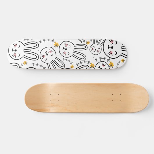 Rabbit Pattern Persoonlijk Skateboard (Horizontaal)