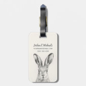 Rabbit Pencil Tekening Bagagelabel (Achterkant verticaal)