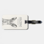 Rabbit Pencil Tekening Bagagelabel (Achterkant horizontaal)