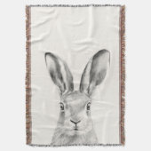 Rabbit Pencil Tekening Deken (Voorkant Verticaal)