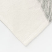 Rabbit Pencil Tekening Fleece Deken (Hoek)