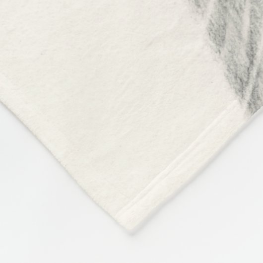 Rabbit Pencil Tekening Fleece Deken (Hoek)