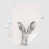 Rabbit Pencil Tekening Golfhanddoek (Insitu)