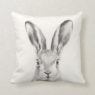 Rabbit Pencil Tekening Kussen