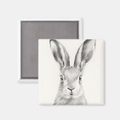 Rabbit Pencil Tekening Magneet (Voorkant / Achterkant)