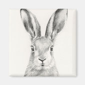 Rabbit Pencil Tekening Magneet (Voorkant)