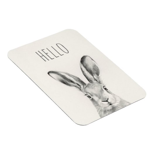 Rabbit Pencil Tekening Magneet (Rechterzijde)