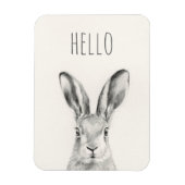 Rabbit Pencil Tekening Magneet (Verticaal)