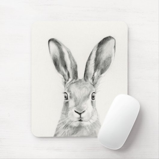 Rabbit Pencil Tekening Muismat (Met muis)