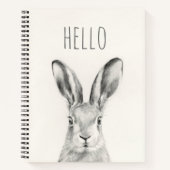 Rabbit Pencil Tekening Notitieboek (Voorkant)