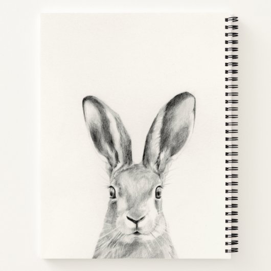 Rabbit Pencil Tekening Notitieboek (Achterkant)