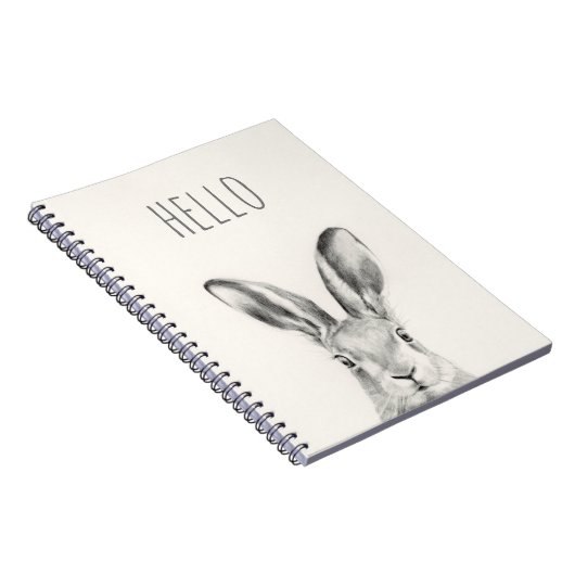 Rabbit Pencil Tekening Notitieboek (Rechterzijde)