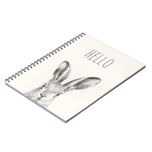 Rabbit Pencil Tekening Notitieboek (Linkerzijde)