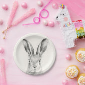Rabbit Pencil Tekening Papieren Bordje (Feest)