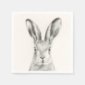 Rabbit Pencil Tekening Servet (Voorkant)