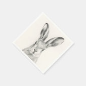 Rabbit Pencil Tekening Servet (Hoek)