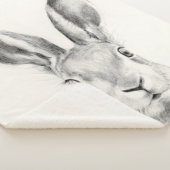 Rabbit Pencil Tekening Sherpa Deken (3/4)